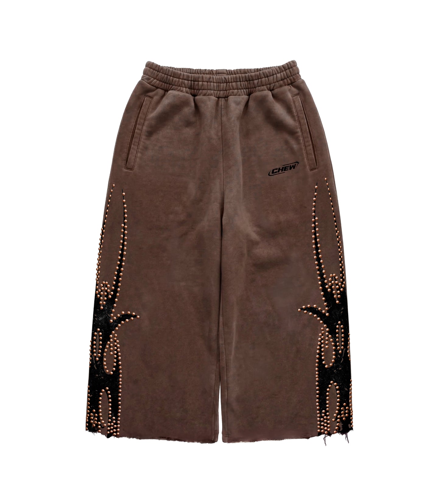 Rose Gold Studded Roach 3/4 Shorts