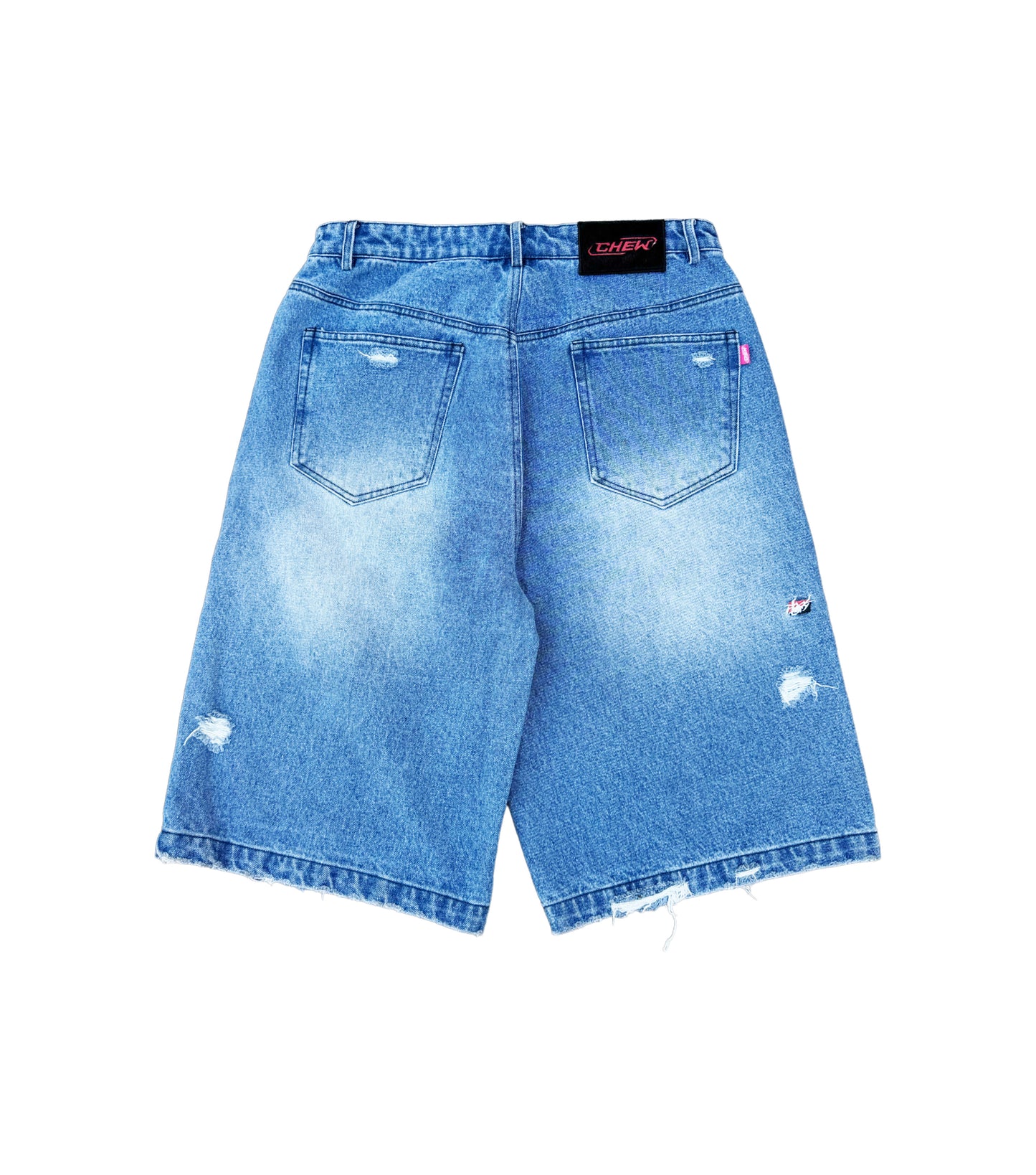 Denim Tribal Printed Shorts