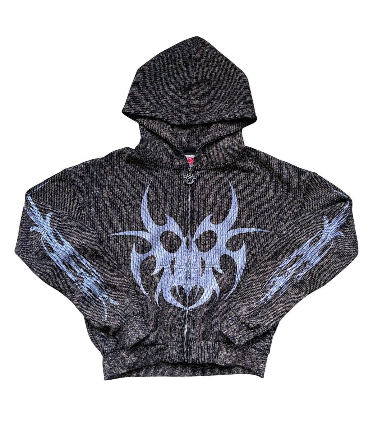 Roach Blue Zip-Up Sweater