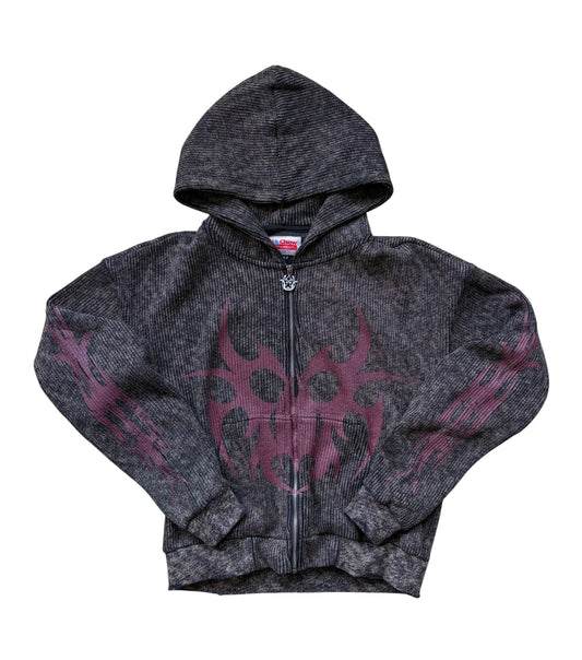 Roach Red Zip-Up Sweater