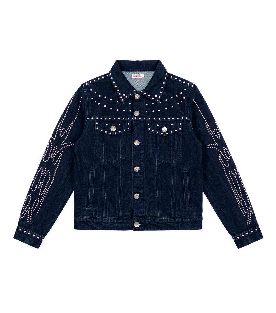 denim studded jacket