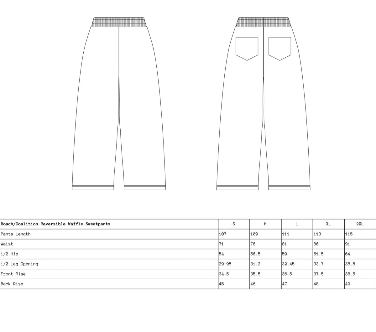 Roach/Coalition Reversible Sweatpants