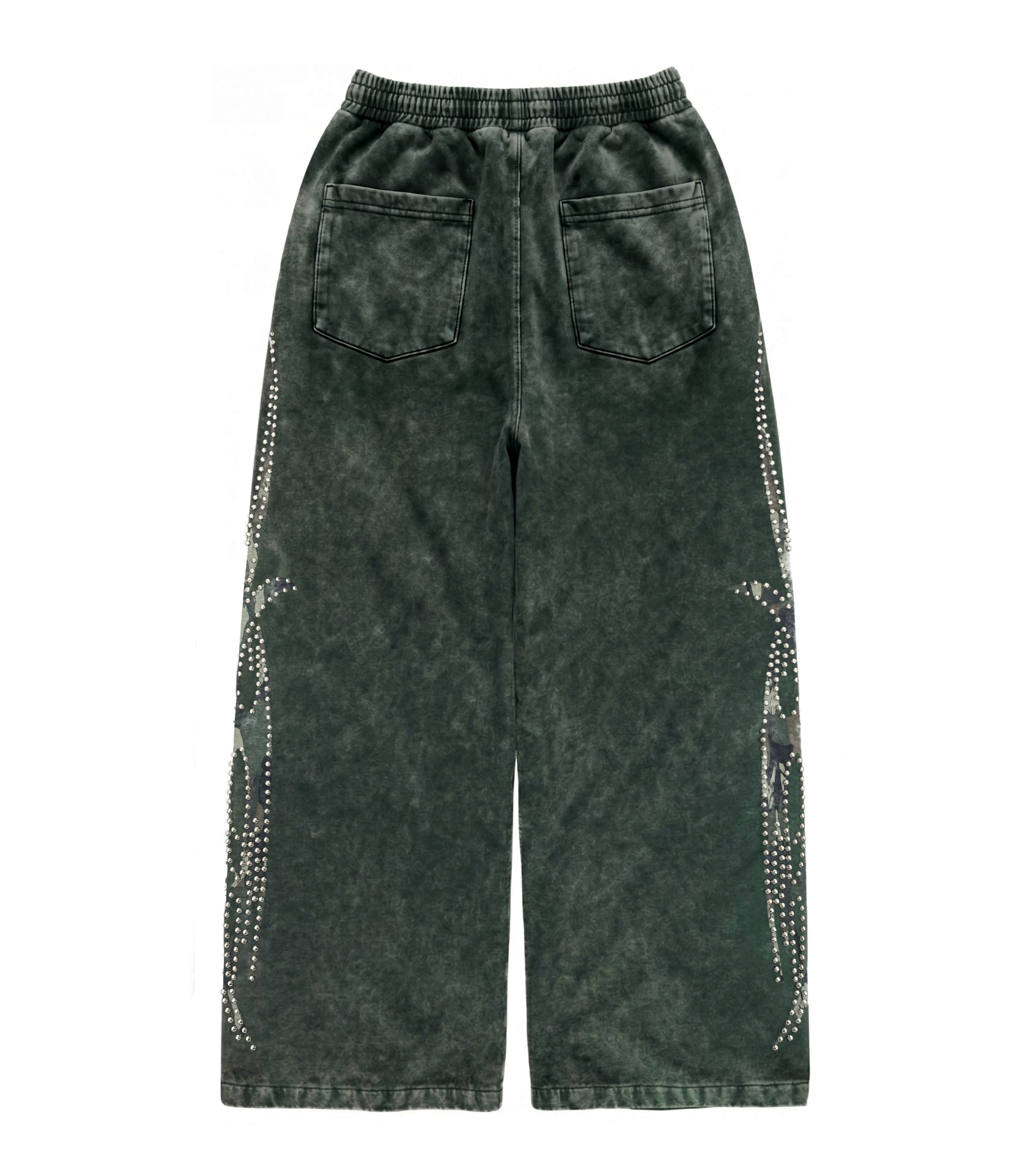 Camo Silver Studded Sweatpants back