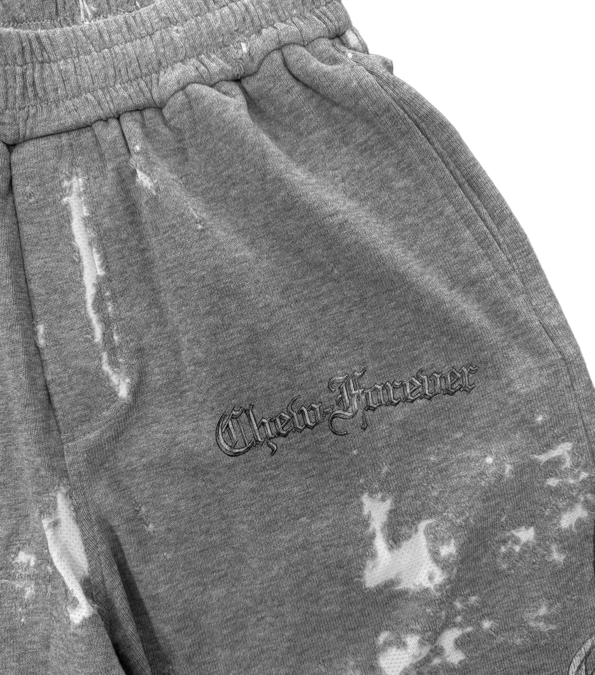 Earth Angel Eroded 3/4 Sweat Shorts Grey