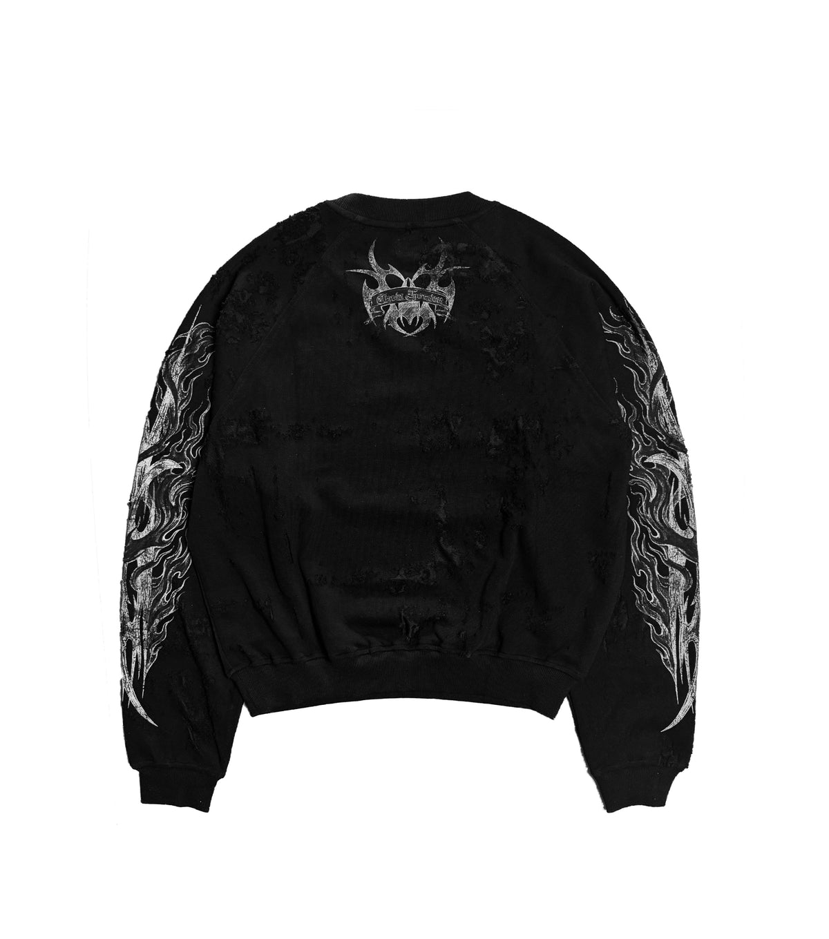 Earth Angel Eroded Crewneck Black
