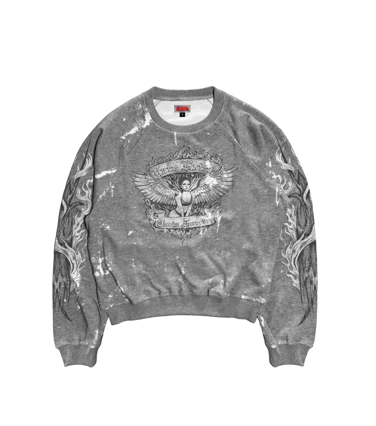 Earth Angel Eroded Crewneck Grey