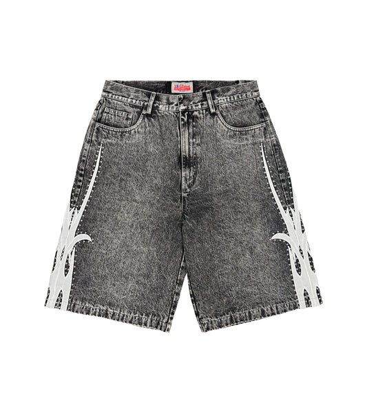 Studded Patch Shorts