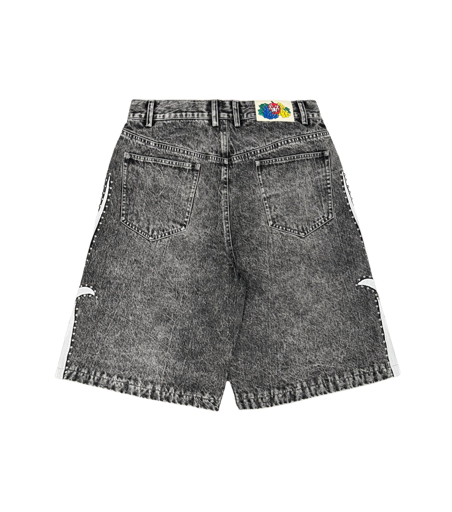 Studded Patch Shorts