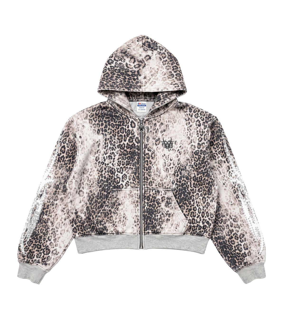 Leopard Studded Hoodie