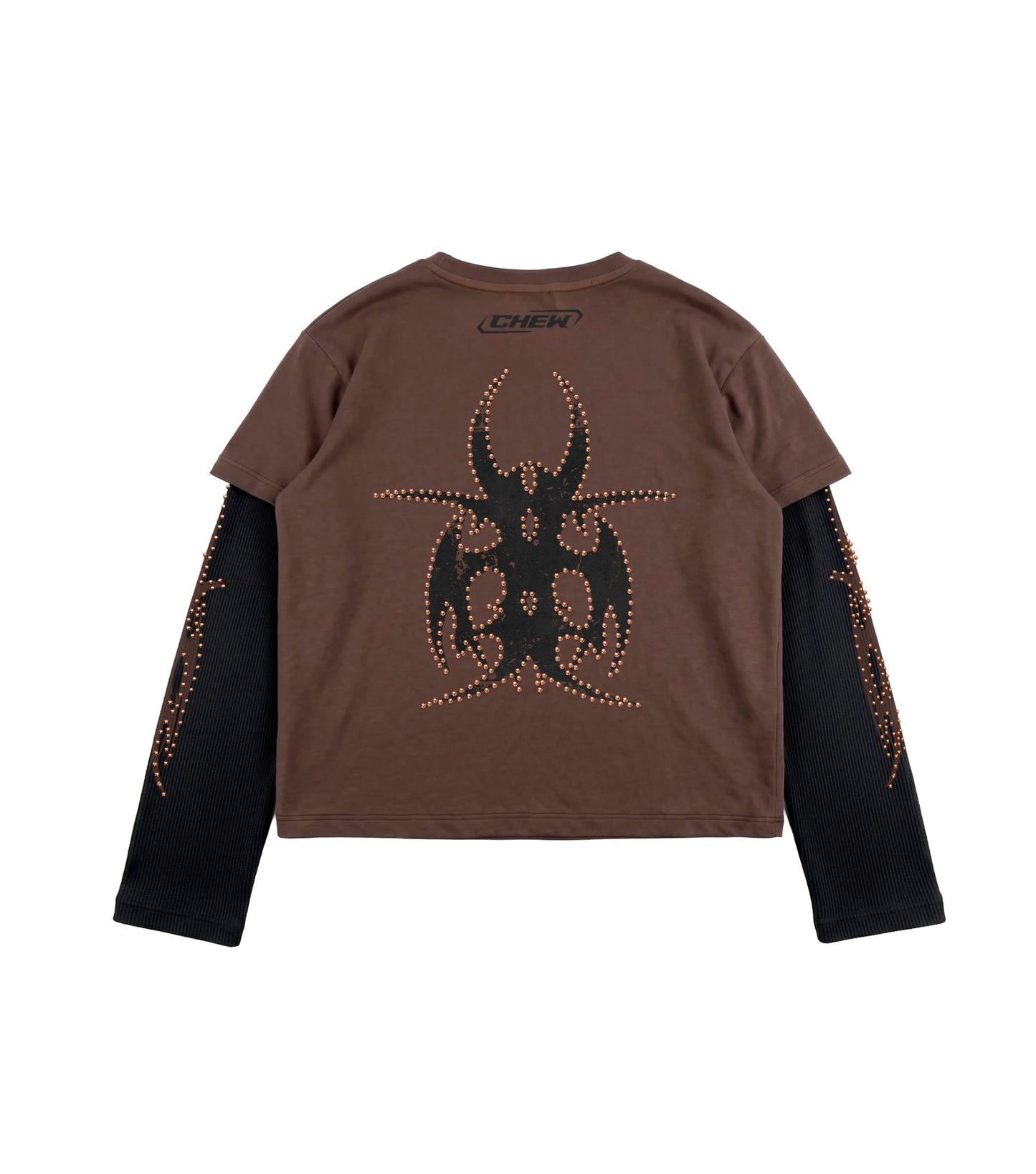 Brown Bronze Roach Studded Longsleeve back
