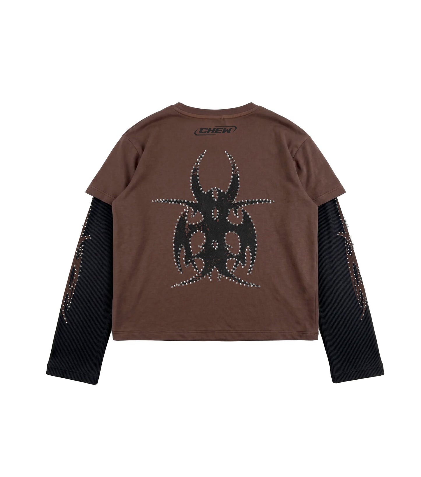 Brown Silver Roach Studded Longsleeve back
