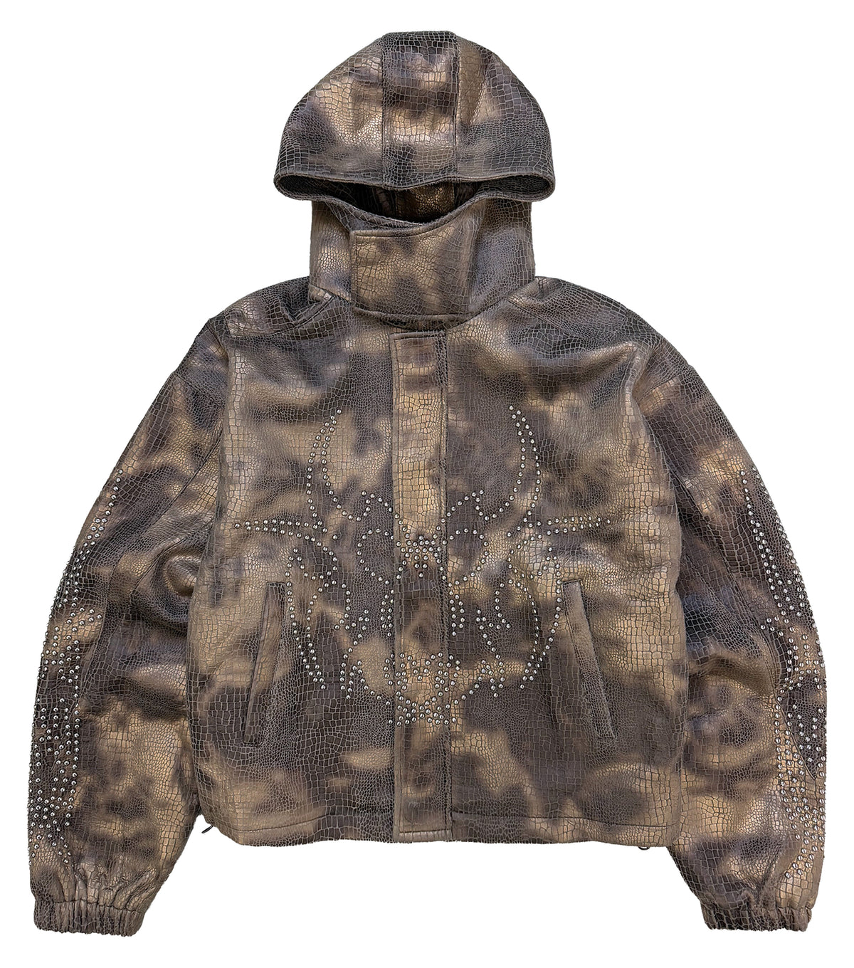 Studded Brown Reptilian Jacket