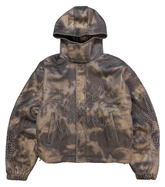 Studded Brown Reptilian Jacket