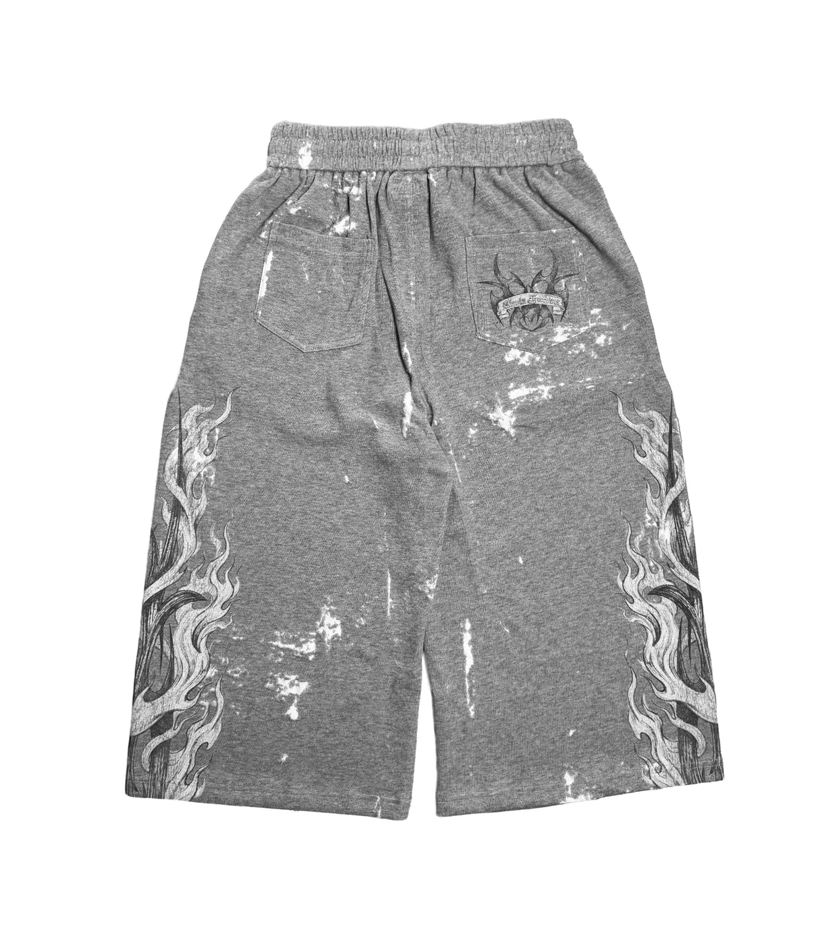 Earth Angel Eroded 3/4 Sweat Shorts Grey
