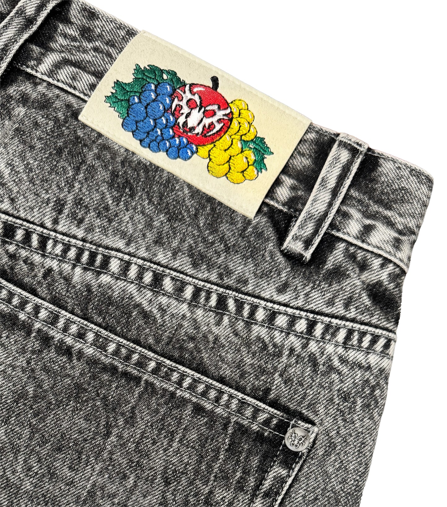Studded Patch Shorts
