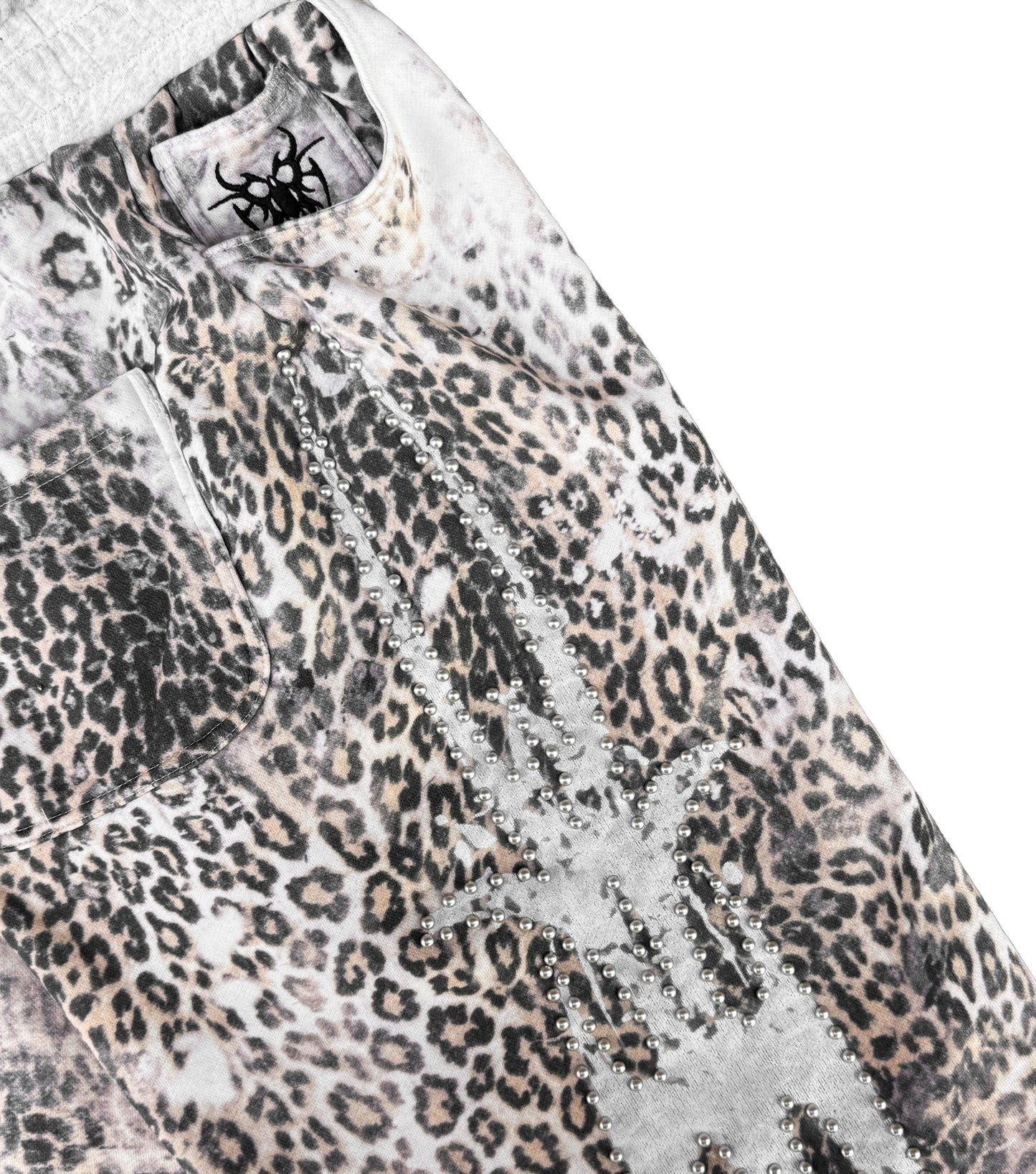 Leopard Studded Sweatshorts