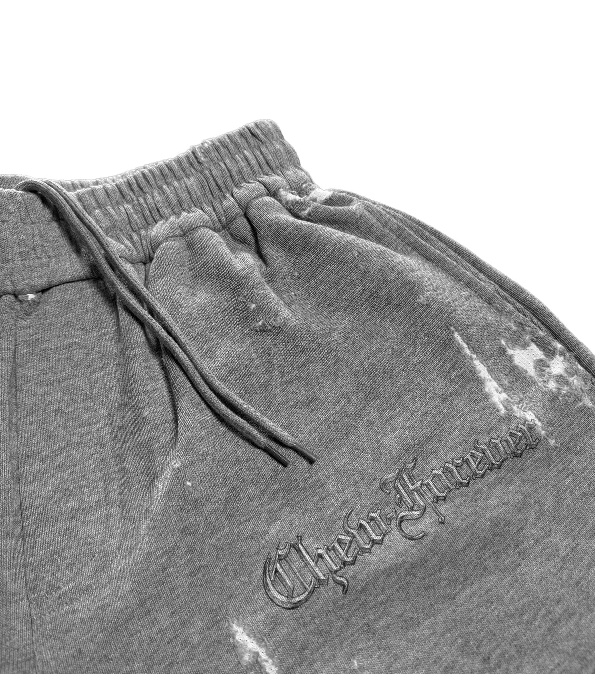 Earth Angel Eroded 3/4 Sweat Shorts Grey